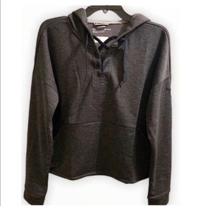 Gray Under Armour Lace Up Hoodie Size Medium